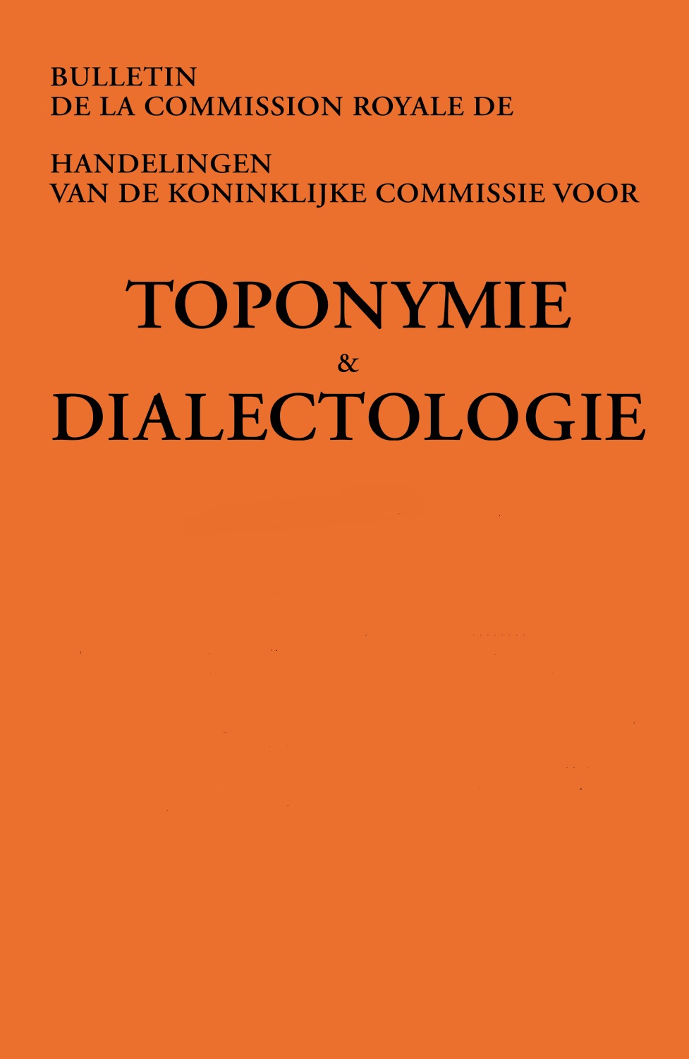 Handelingen van de Koninklijke Commissie voor Toponymie en Dialectologie