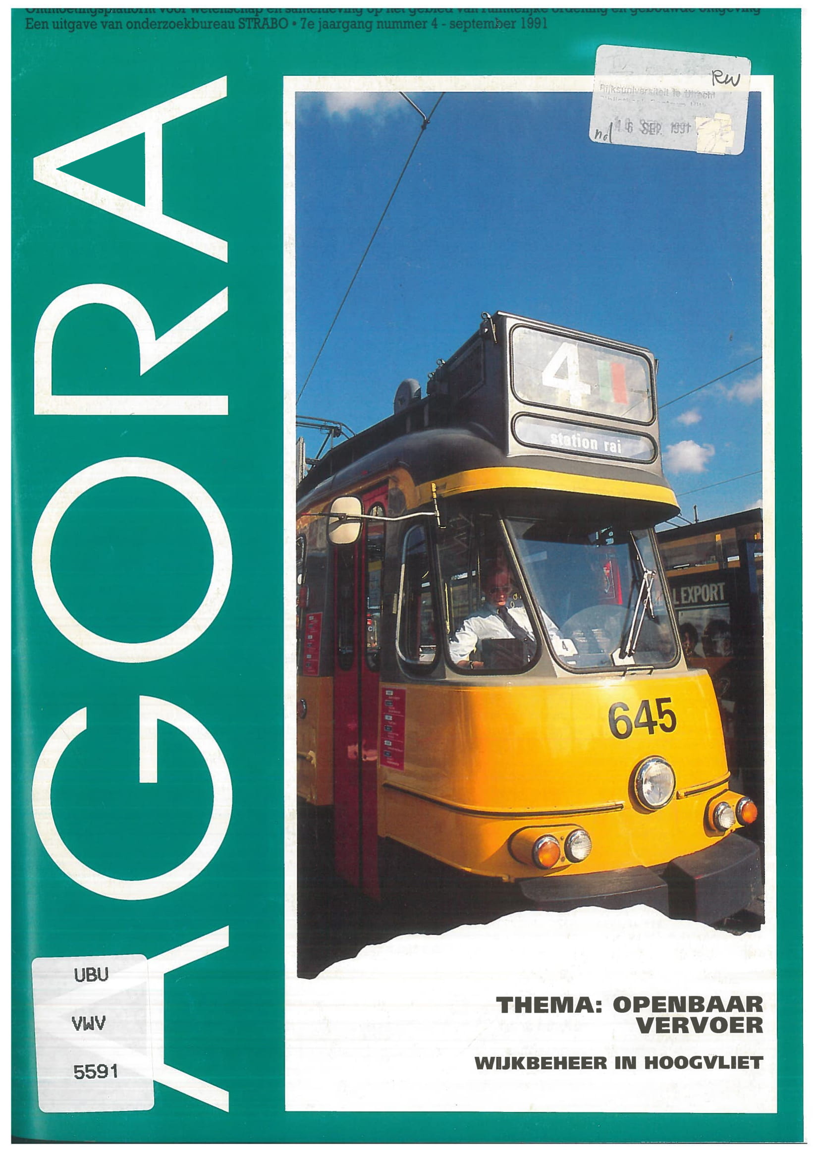 Volume 7 • Issue 4 • 1991 • Openbaar vervoer