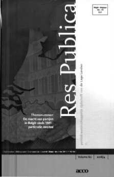 Volume 60 • Issue 4 • 2018 • De macht van partijen in België sinds 1981 - particratie revisited