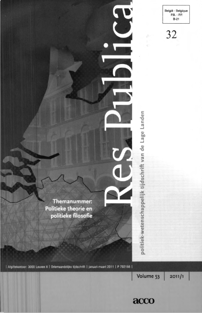 Volume 53 • Issue 1 • 2011 • Politieke theorie en politieke filosofie