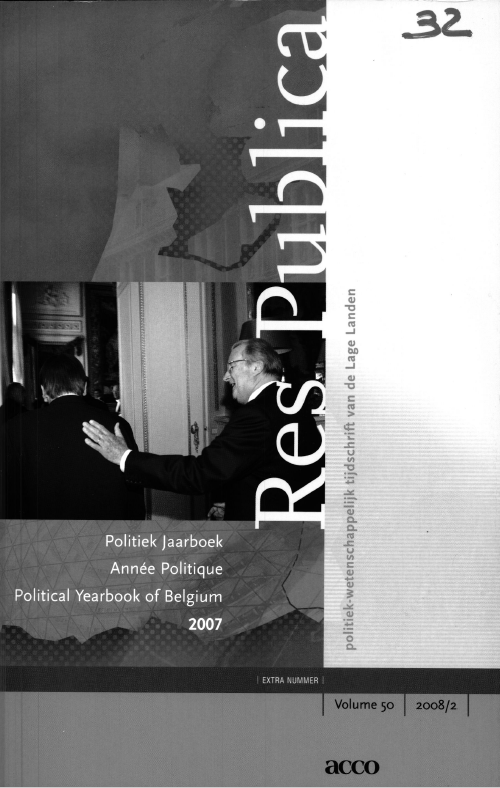 Volume 50 • Issue 2 Extra nummer • 2008 • Politiek jaarboek-Année politique-Political yearbook of Belgium 2007