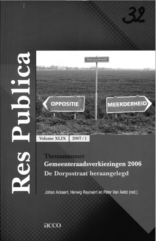 Volume 49 • Issue 1 • 2007 • Gemeenteraadsverkiezingen 2006 : De Dorpsstraat heraangelegd