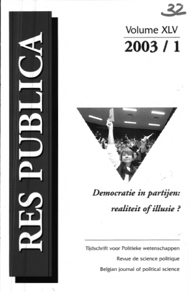 Volume 45 • Issue 1 • 2003 • Democratie in partijen : realiteit of illusie ?