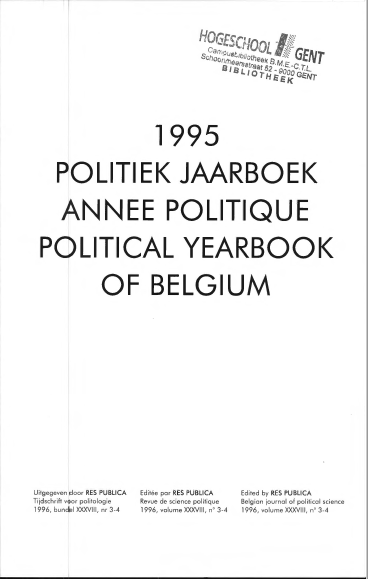 Volume 38 • Issue 3-4 • 1996 • Politiek jaarboek-Année politique-Political yearbook of Belgium 1995