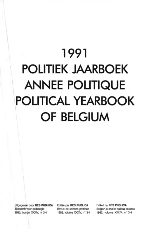 Volume 34 • Issue 3-4 • 1992 • Politiek jaarboek - Année politique - Political Yearbook of Belgium : 1991