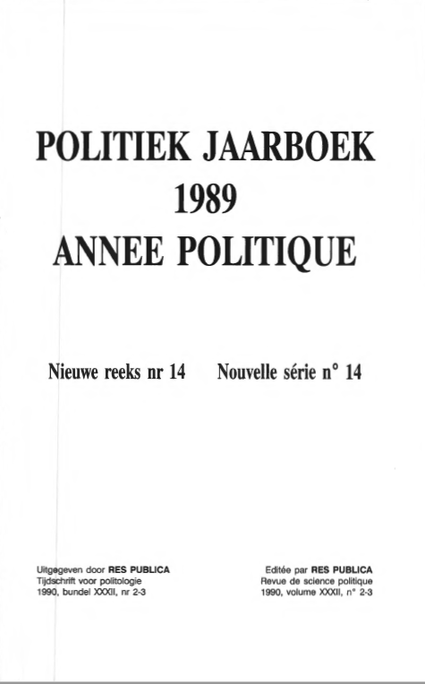 Volume 32 • Issue 2-3 • 1990 • Politiek jaarboek - Année politique 1989