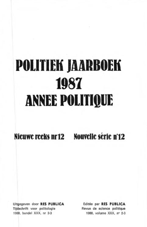 Volume 30 • Issue 2-3 • 1988 • Politiek jaarboek - Année politique 1987