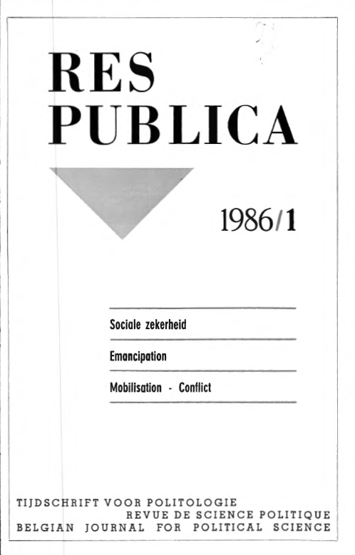 Volume 28 • Issue 1 • 1986 • Sociale Zekerheid - Emancipation - Mobilisation-Conflict