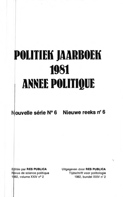 Volume 24 • Issue 2 • 1982 • Politiek jaarboek - Année politique 1981