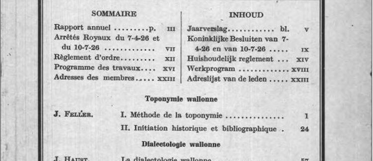 La Philologie wallonne en 1926