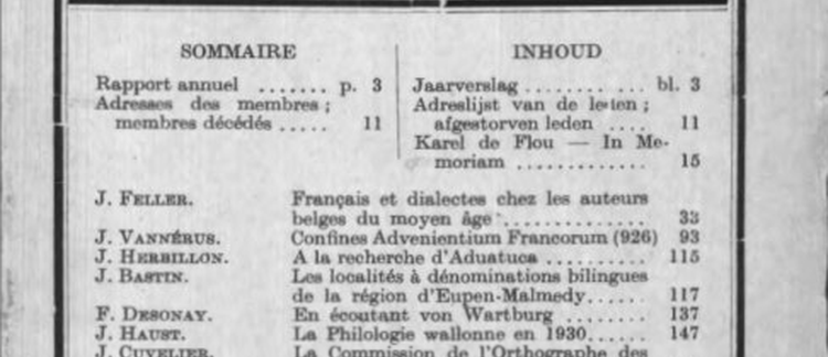 De Vlaamsche Toponymie in 1930