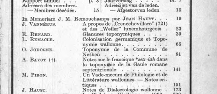 Notes de Dialectologie wallonne