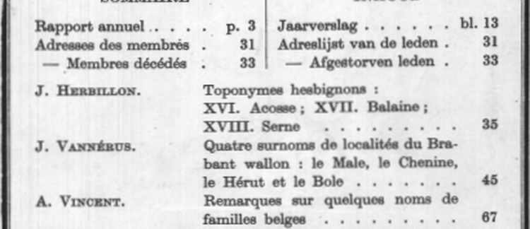 Quatre surnoms de localités du Brabant wallon : le Male, le Chenine, le Hérut et le Bole