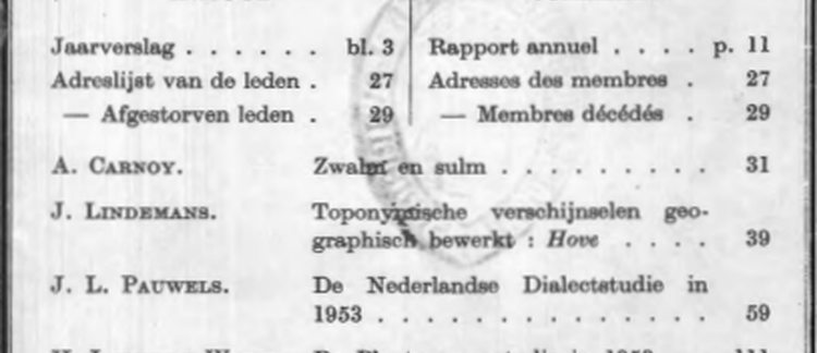 De Nederlandse Dialectstudie in 1953