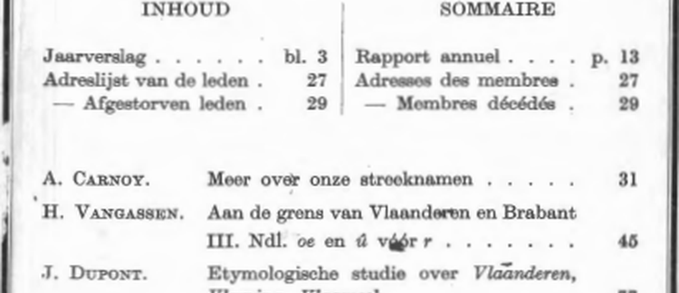 Koninklijke Commissie voor Tononymie en Dialectologie, Vlaamse Afdeling. - Regels voor de schrijfwijze van de straatnamen