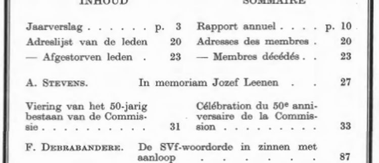 Viering van het vijftigjarig bestaan van de Koninklijke Commissie voor Toponymie en Dialectologie op maandag 25 oktober 1976