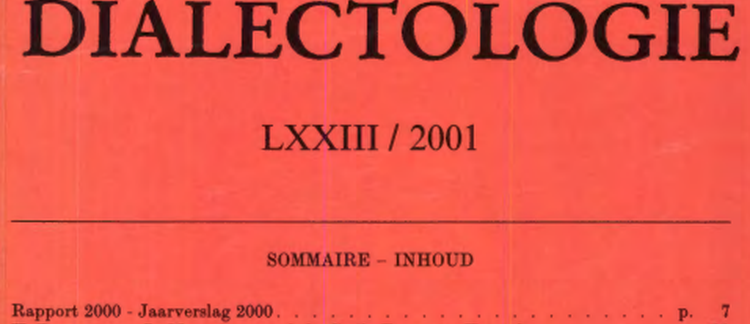 Vingt-cinq ans de dialectologie et d'onomastique wallonnes 1976-2000