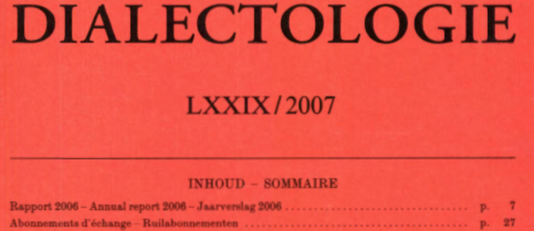 Dialectlexicografie in de zuidelijke Nederlanden: een bibliografie van de regionale en plaatselijke woordenboeken